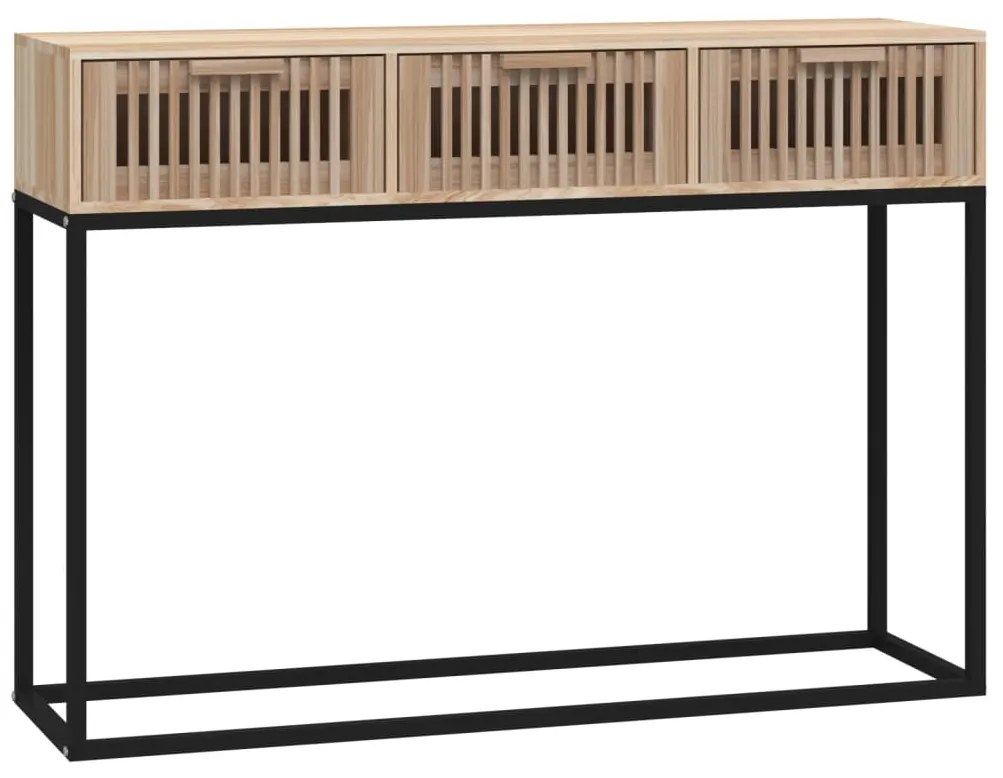 vidaXL Τραπέζι Κονσόλα 105x30x75 εκ. από Επεξεργασμένο Ξύλο και Σίδερο