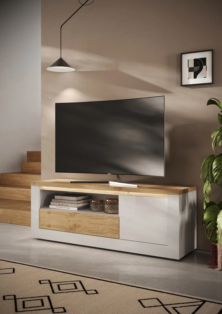 Έπιπλο Τηλεόρασης Ανθρακί Οξειδωμένο 121x43x57
