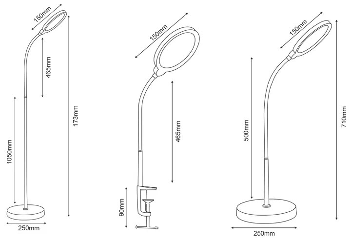 LED ΓΡΑΦΕΙΟΥ 3 IN 1 10W ΜΑΥΡΟ ABS+ΑΛΟΥΜΙΝΙΟ CCT STEP DIMMABLE 32Χ40Χ7 STEFAN