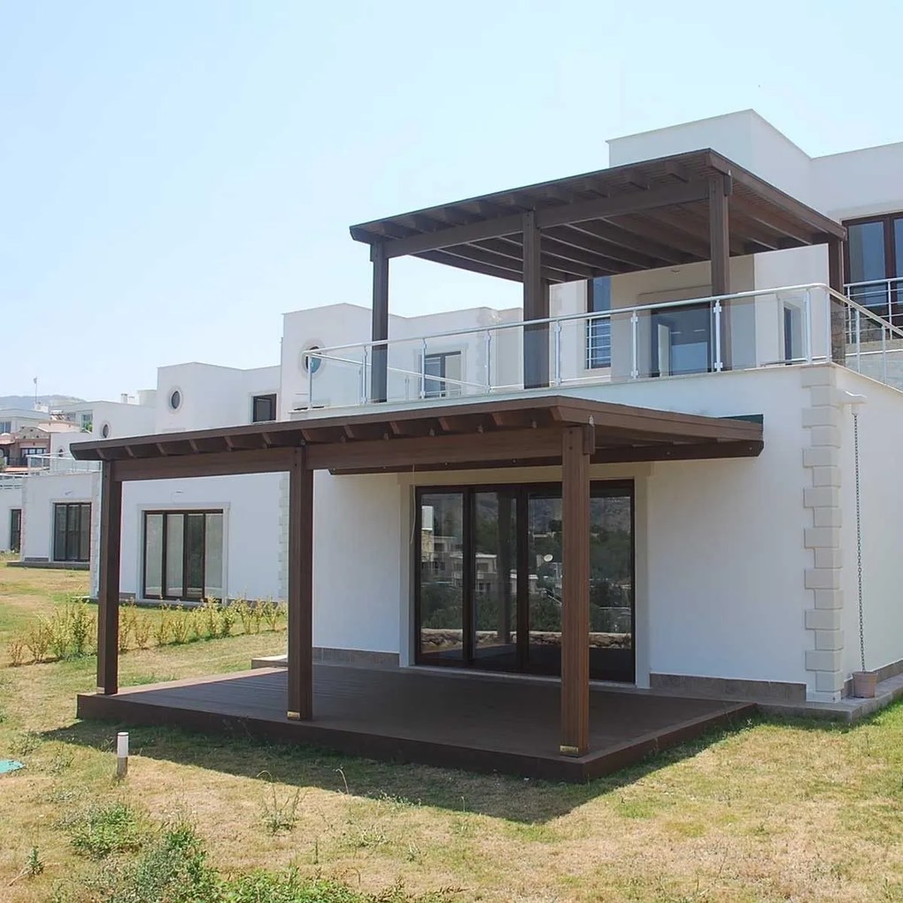 WPC πέργκολα με ραμποτέ 400 x 600εκ