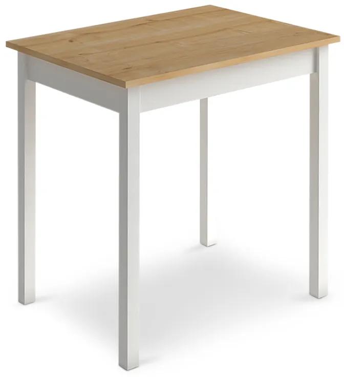 0117682 Τραπέζι Mini Megapap μεταλλικό - μελαμίνης χρώμα oak - λευκό 59x78x75εκ. Μοριοσανίδα με επένδυση μελαμίνης, 1 Τεμάχιο