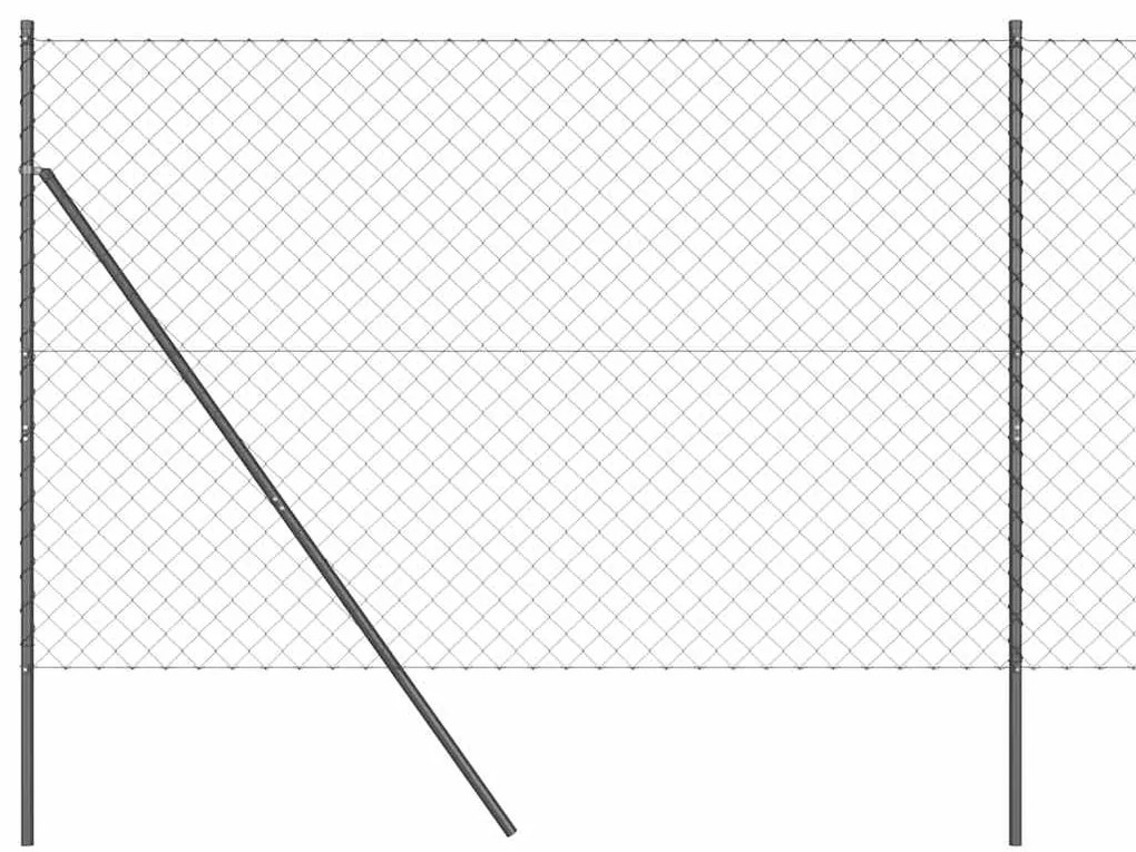 vidaXL Στύλος Περιφράξεων Γκρι 10 x 1,5 μ (60 x 60 χλστ πλέγμα)