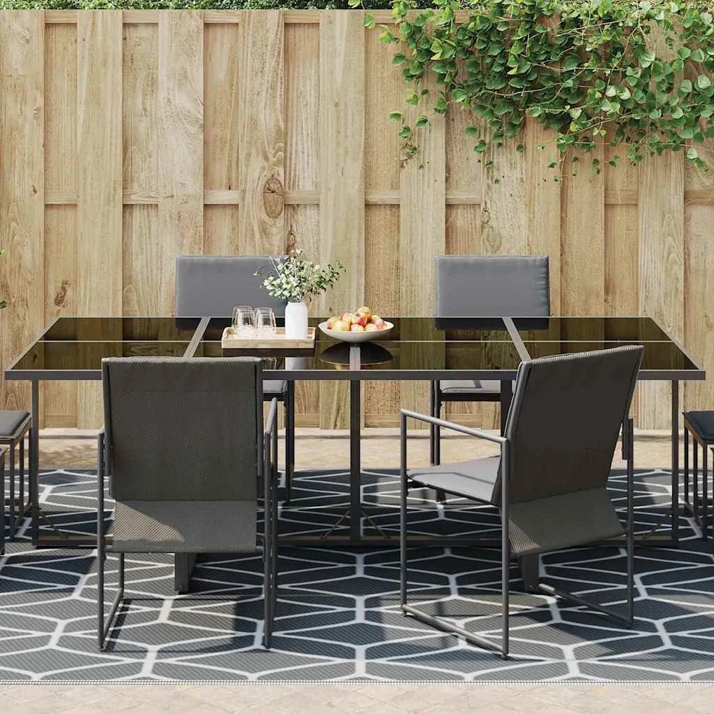 vidaXL Χαλί εξωτερικού χώρου Γκρι και λευκό 250 x 300 cm PP