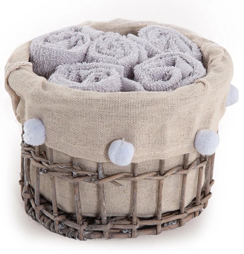 Πετσέτες Δώρου (Σετ 5τμχ) Nef-Nef Homeware Please Grey 300gsm