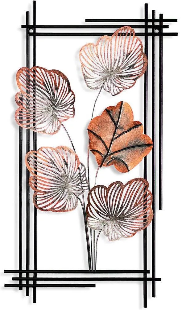 Διακοσμητικό Τοίχου Daiyu 930DYU1268 48x4x87cm Black-Copper Wallity Μέταλλο