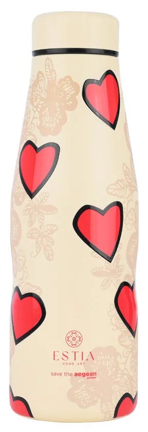 Θερμός-Μπουκάλι Ανοξείδωτο Flask Tender Lace Save The Aegean Estia 500ml-7x7x22,3εκ. 01-31664