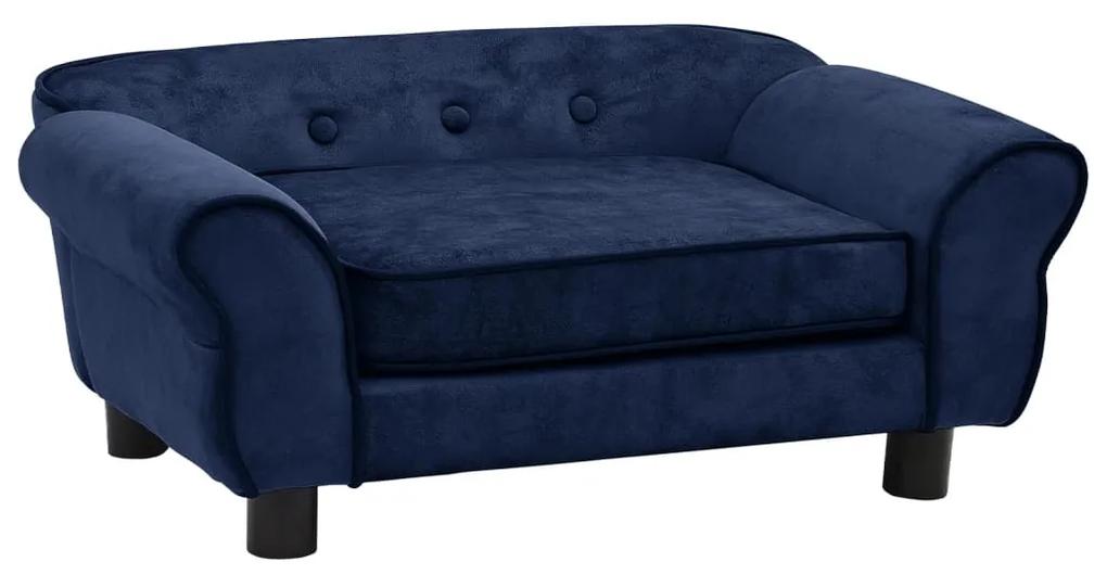 Καναπές - Κρεβάτι Σκύλου Μπλε 72 x 45 x 30 εκ. Βελουτέ