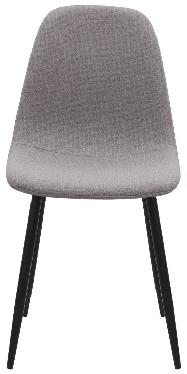 Καρέκλα τραπεζαρίας Iris Megapap ανοιχτό μπεζ ύφασμα - μεταλλικό μαύρο πόδι 43x50x85εκ.