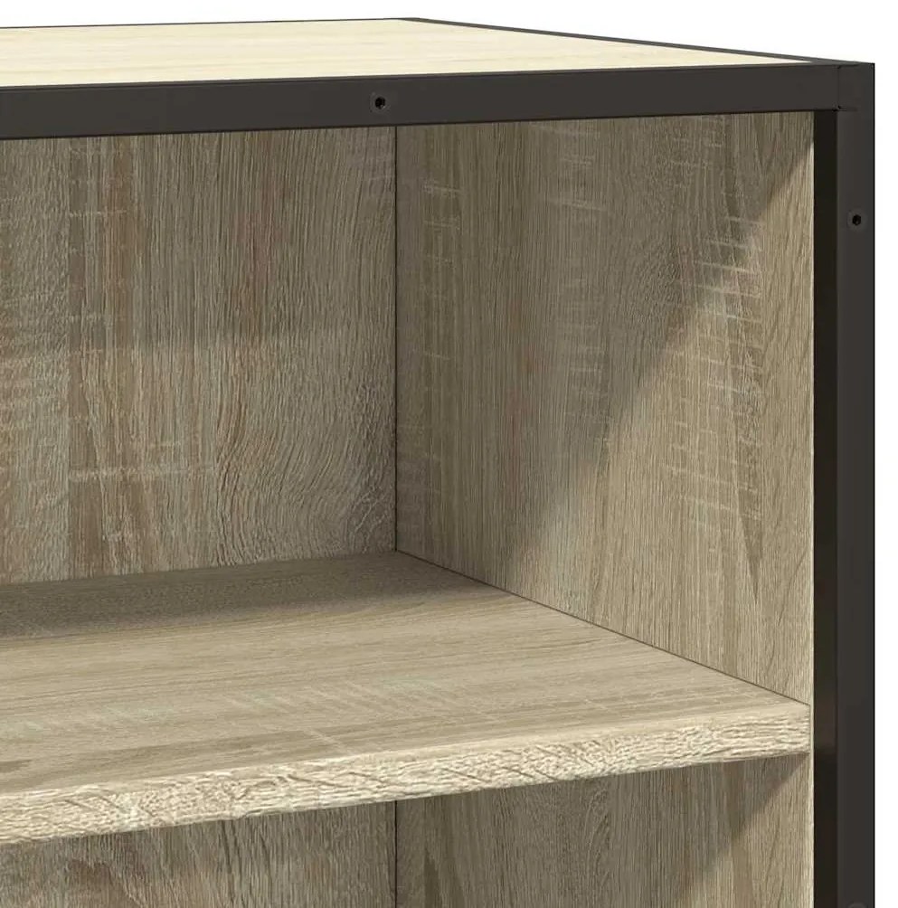 Sideboard Sonoma Oak 68x35x76cm Κατασκευασμένο ξύλο και μέταλλο - Καφέ