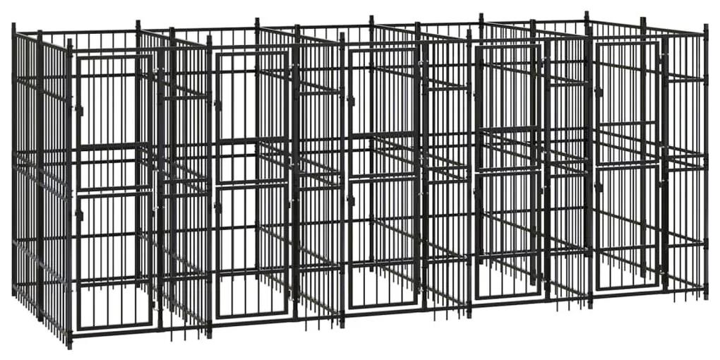 Κλουβί Σκύλου Εξωτερικού Χώρου 9,22 μ² από Ατσάλι - Μαύρο