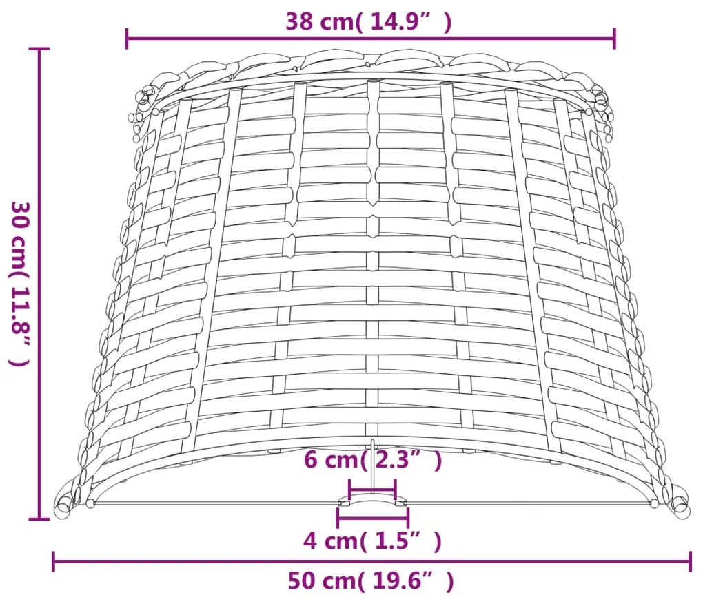 ΚΑΠΕΛΟ ΦΩΤΙΣΤΙΚΟΥ ΛΕΥΚΟ Ø50X30 ΕΚ. ΑΠΟ WICKER 364387