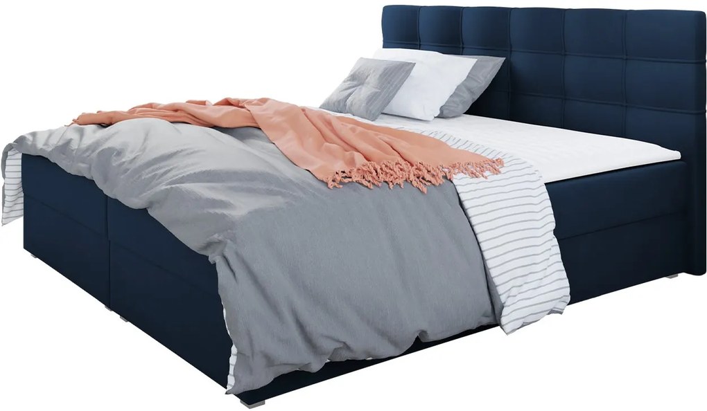 Επενδυμένο κρεβάτι Fado II με στρώμα και ανώστρωμα-Mple-180 x 200