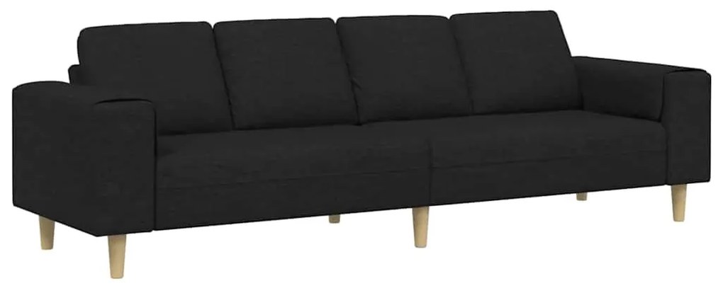 vidaXL Καναπές σαλονιού Μαύρο 250 x 77 x 76 εκ. Πολυεστέρας