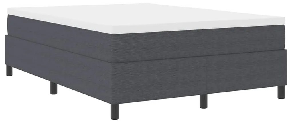 vidaXL Κρεβάτι με ελατήρια Σκούρο γκρι 140 x 200 cm Βελούδο