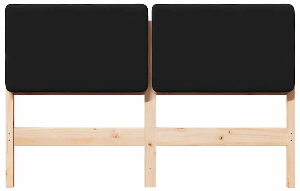 vidaXL Ταπετσαρισμένο κεφαλάρι με κεφαλάρι Καφέ και Μαύρο 120 cm