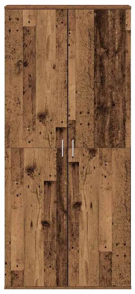 vidaXL Γραφείο με ράφι Παλιό Ξύλο 80 x 39 x 178 εκ Επεξεργασμένο ξύλο