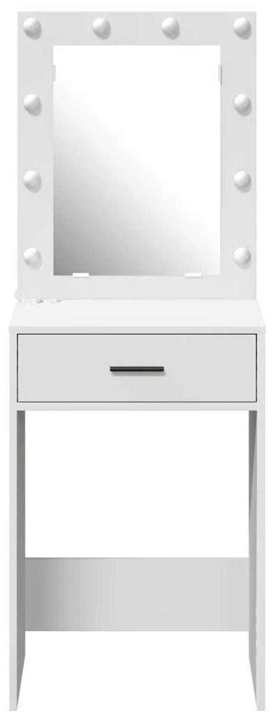 vidaXL Κομοδίνο με συρτάρι Λευκό 50 x 41 x 135 εκ Επεξεργασμένο ξύλο