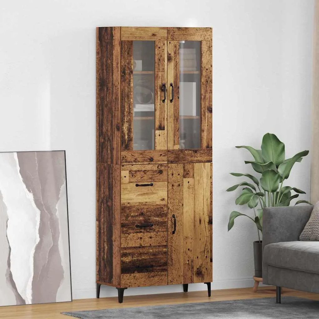 Highboard Παλιό Ξύλο 69,5 x 34 x 180 εκ. Επεξεργασμένο ξύλο