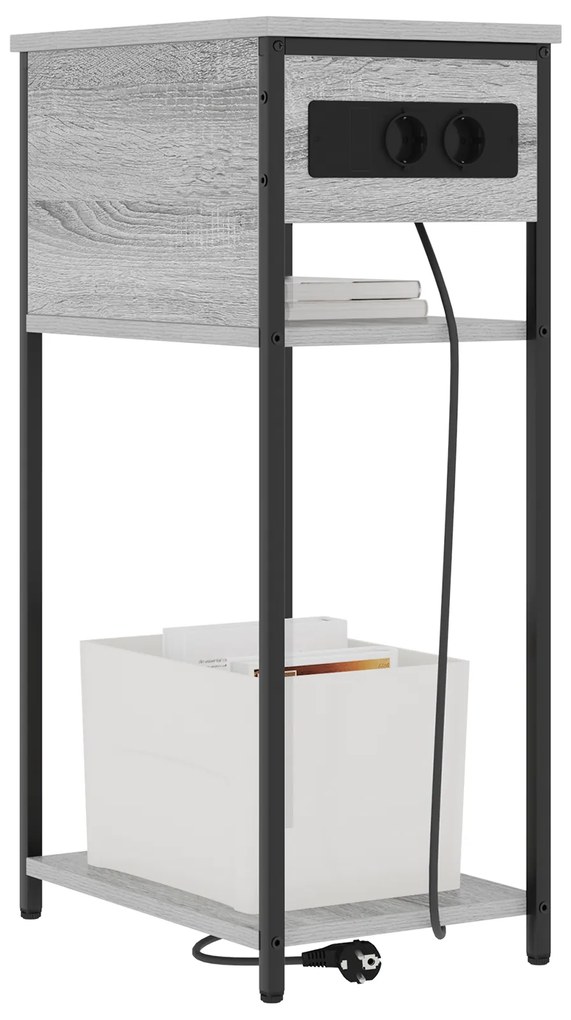 vidaXL Κομοδίνο Γκρι sonoma 28.1 x 40.9 x 75 εκ. Επεξεργασμένο ξύλο