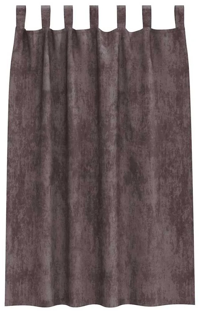 vidaXL Κουρτίνα με κουρτίνες 2 pcs Καφέ 175 x 140 εκ. Βελούδο