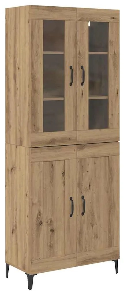 vidaXL Highboard Artisan Oak 69,5 x 34 x 180 εκ. Επεξεργασμένο ξύλο