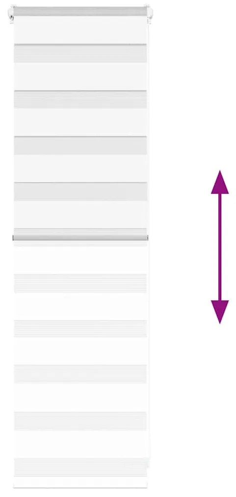 vidaXL Ζέβρα τυφλή Λευκό Πλάτος υφάσματος 40,9 εκ. Πολυεστέρας