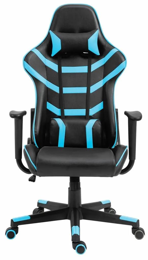 Καρέκλα gaming Mesa 410, Μαύρο, Μπλε, 125x69x67cm, 19 kg, Με μπράτσα, Με ρόδες, Μηχανισμός καρέκλας: Κλίση | Epipla1.gr