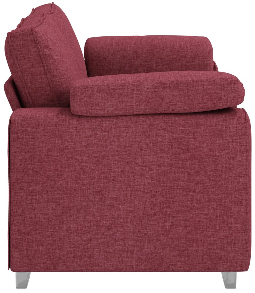 vidaXL Καναπές Loveseat Κόκκινος 140εκ Ύφασμα