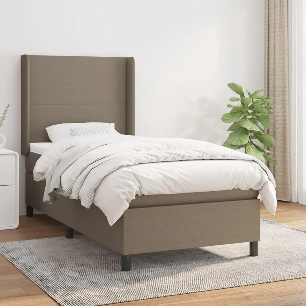 ΚΡΕΒΑΤΙ BOXSPRING ΜΕ ΣΤΡΩΜΑ TAUPE 90X190 ΕΚ.ΥΦΑΣΜΑΤΙΝΟ 3131237