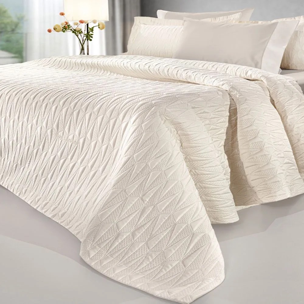 Κουβερλί Ruby (Σετ 3τμχ) Ivory Guy Laroche Υπέρδιπλo 240x250cm Microsatin