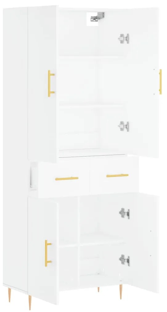 vidaXL Ντουλάπι Λευκό 69,5x34x180 εκ. από Επεξεργασμένο Ξύλο