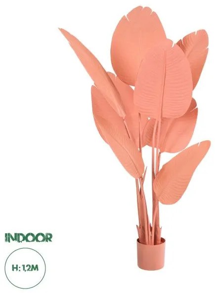 Artificial Garden SALMON STRELITZIA 20366 Τεχνητό Διακοσμητικό Φυτό Σομόν Στερλίτσια Υ120cm Globostar 20366 Ροζ