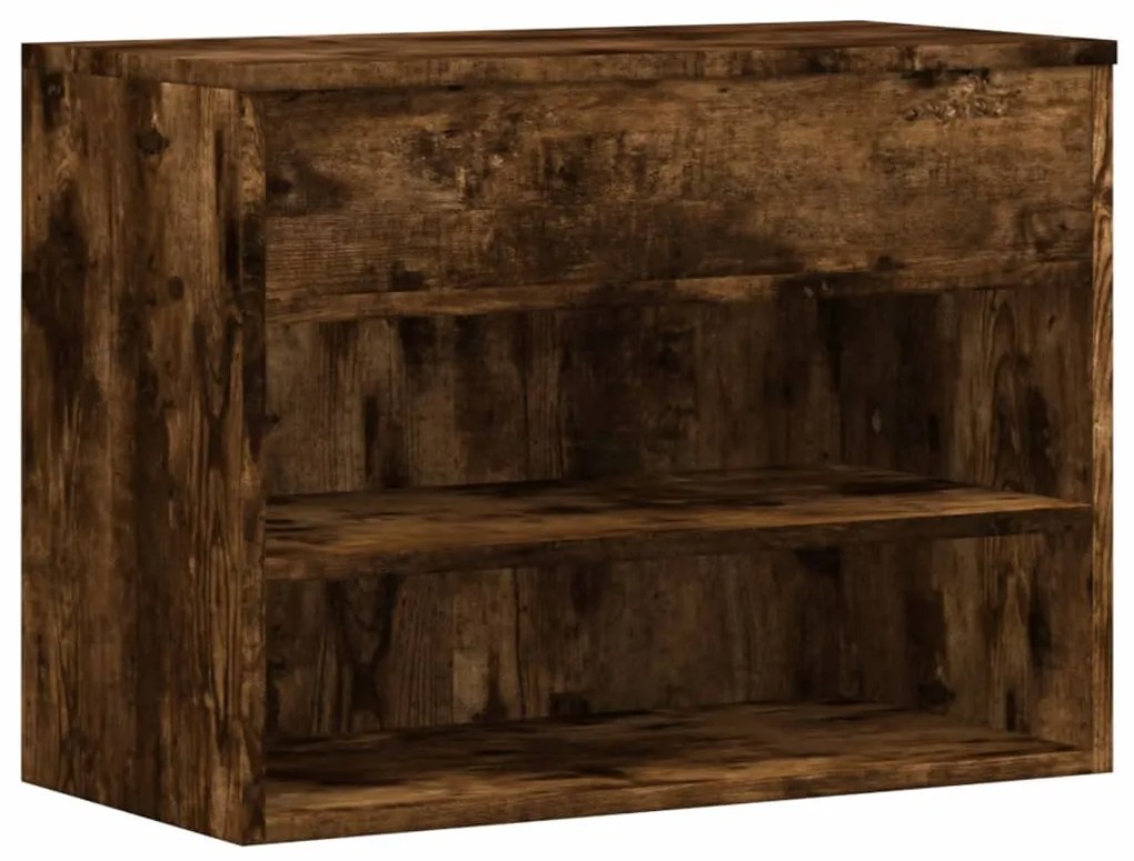 vidaXL Παπουτσοθήκη Καπνιστή Δρυς 60x30x45 εκ. από Επεξεργασμένο Ξύλο