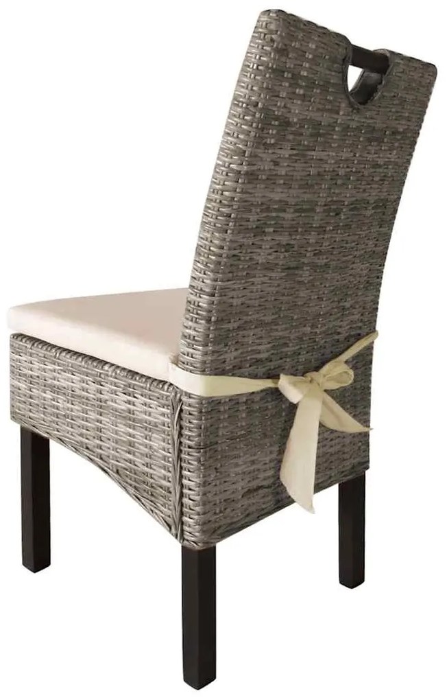 vidaXL Καρέκλες Τραπεζαρίας 2 τεμ. από Ρατάν Kubu και Ξύλο Μάνγκο