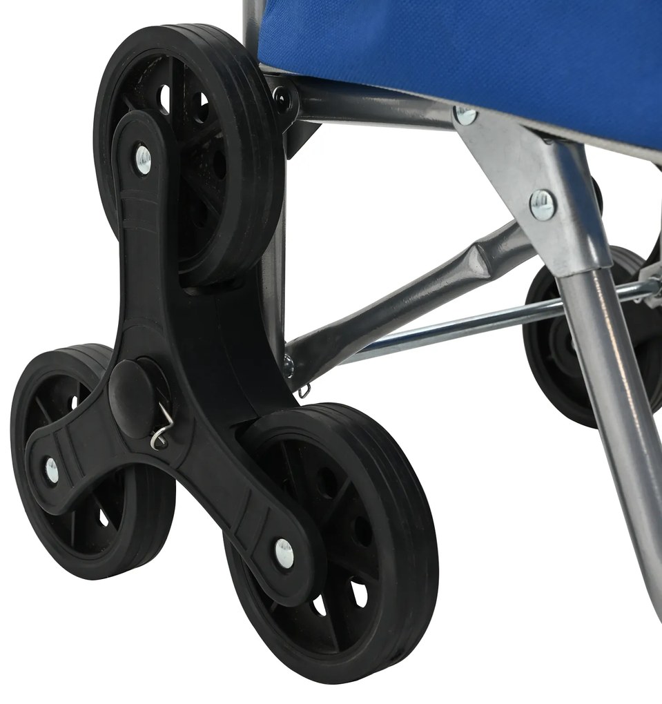 vidaXL Καρότσι Αγορών Μπλε 39.5 x 36 x 92.5 εκ Ύφασμα Oxford