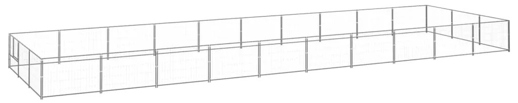 vidaXL Σπιτάκι Σκύλου Ασημί 30 μ² Ατσάλινο