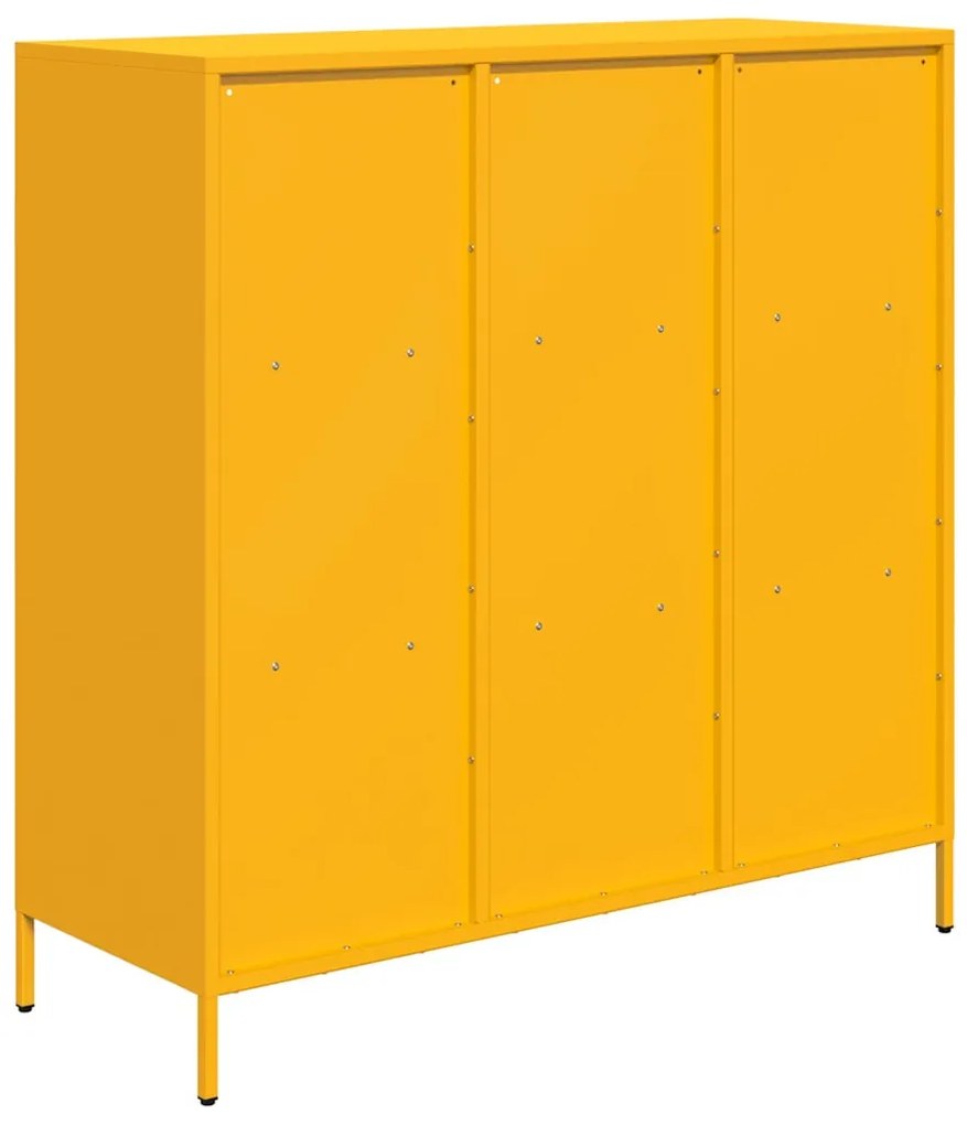 vidaXL Ντουλάπι Μουσταρδί 101,5x39x103,5 εκ. από Ατσάλι