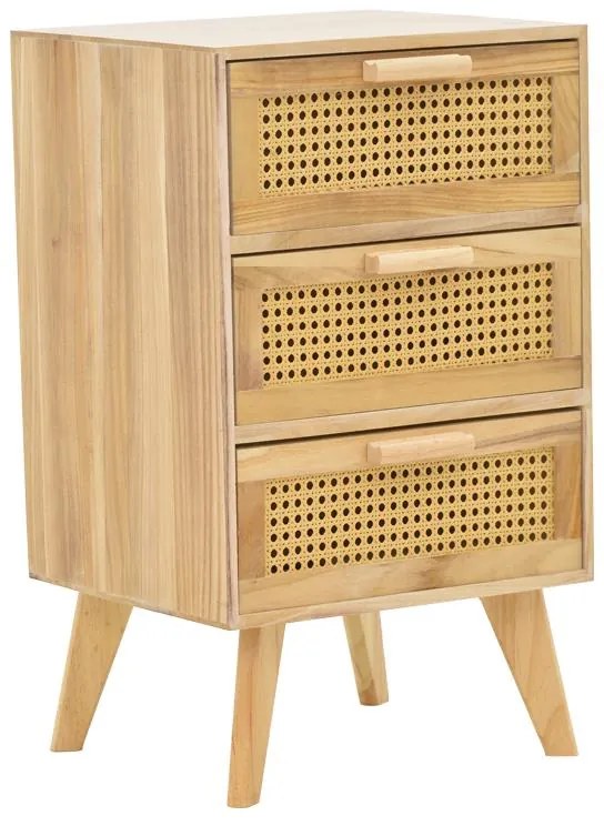 Κομοδίνο Othello ξύλο σε φυσική απόχρωση 40x35x66εκ 40x35x59.5 εκ.