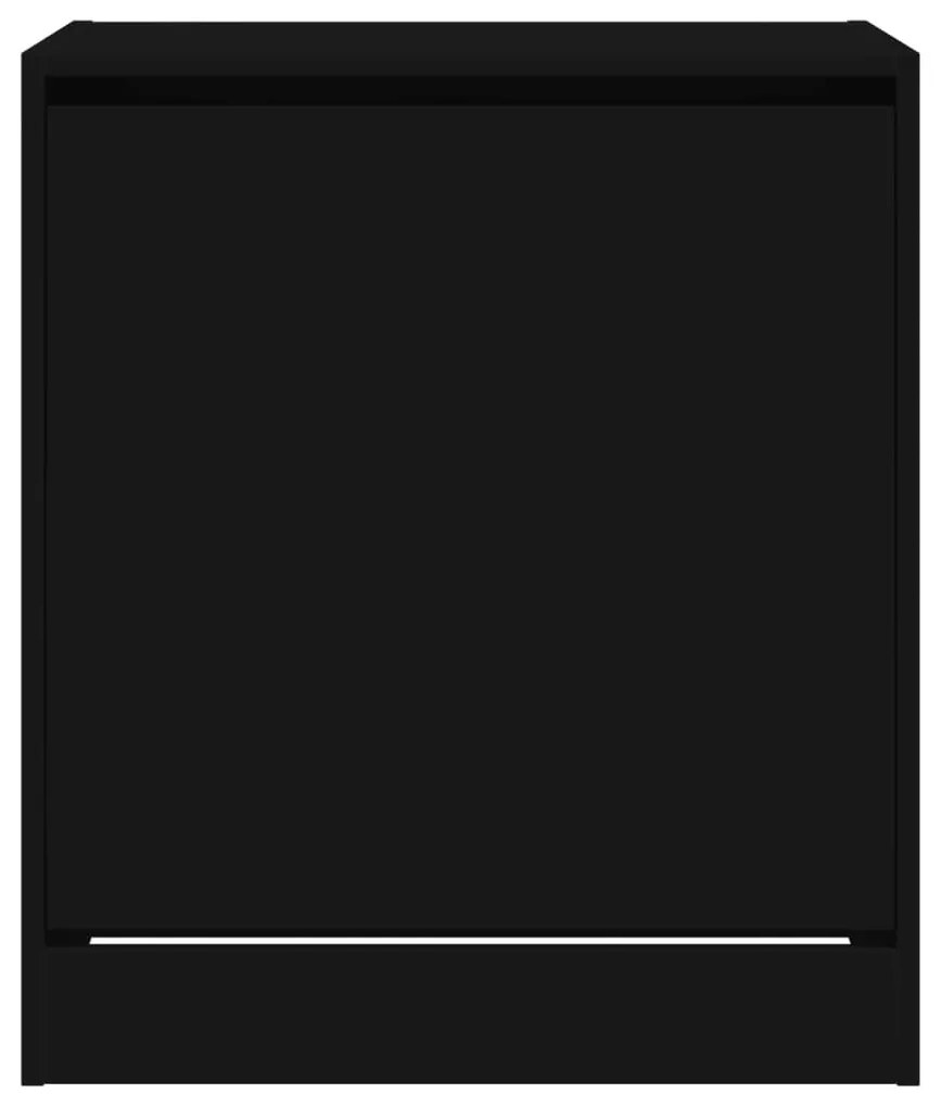 Παπουτσοθήκη Μαύρη 60x42x69 εκ. από Επεξεργασμένο Ξύλο - Μαύρο