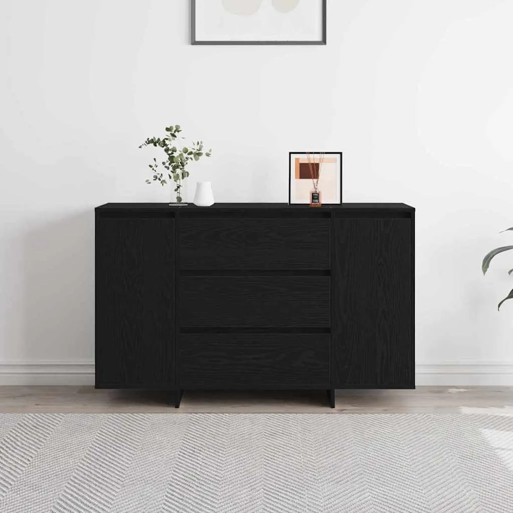 vidaXL Πλαϊνό γραφείο Μαύρη δρυς 120 x 41 x 75 εκ. Επεξεργασμένο ξύλο