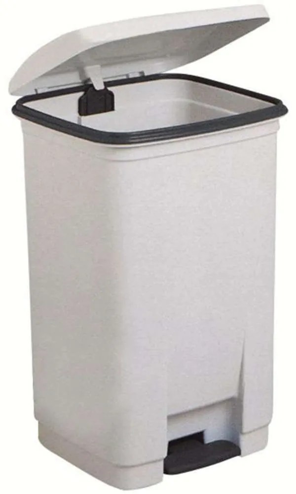Κάδος Απορριμμάτων Με Πεντάλ Oscar 17-0146 40L  Νο4 32x33x55cm White Gloria Plastic