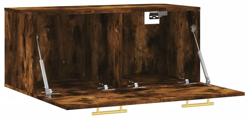 vidaXL Ντουλάπι Τοίχου Καπνιστή Δρυς 80x36,5x35 εκ. Επεξεργασμένο Ξύλο