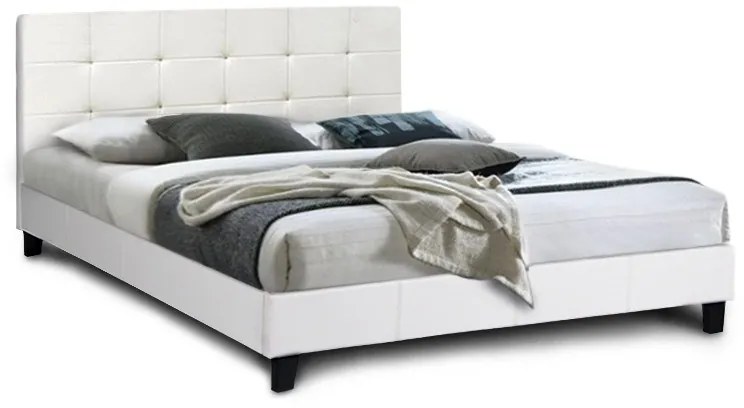 Megapap Κρεβάτι Sissy Από Τεχνόδερμα Λευκό 160x200εκ.