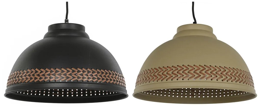 Φωτιστικό Οροφής DKD Home Decor Καφέ Μαύρο Κρεμ Μέταλλο 50 W 39 x 39 x 22 cm (x2)