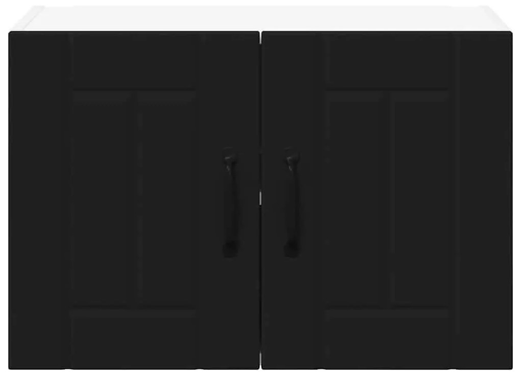 vidaXL Κρεμαστό ντουλάπι κουζίνας Επιτοίχιο Μαύρο 60 x 31 x 40 εκ