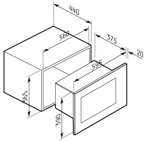 Φούρνος Μικροκυμάτων Pyramis 30 Inox 59.5x39x39.5 εκ.