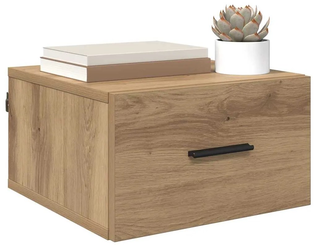 vidaXL Κομοδίνο artisan δρυς 35 x 35 x 20 εκ Επεξεργασμένο ξύλο