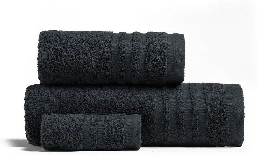 Πετσέτα Premio Black Melinen Χεριών 30x50cm 100% Cotton Foam