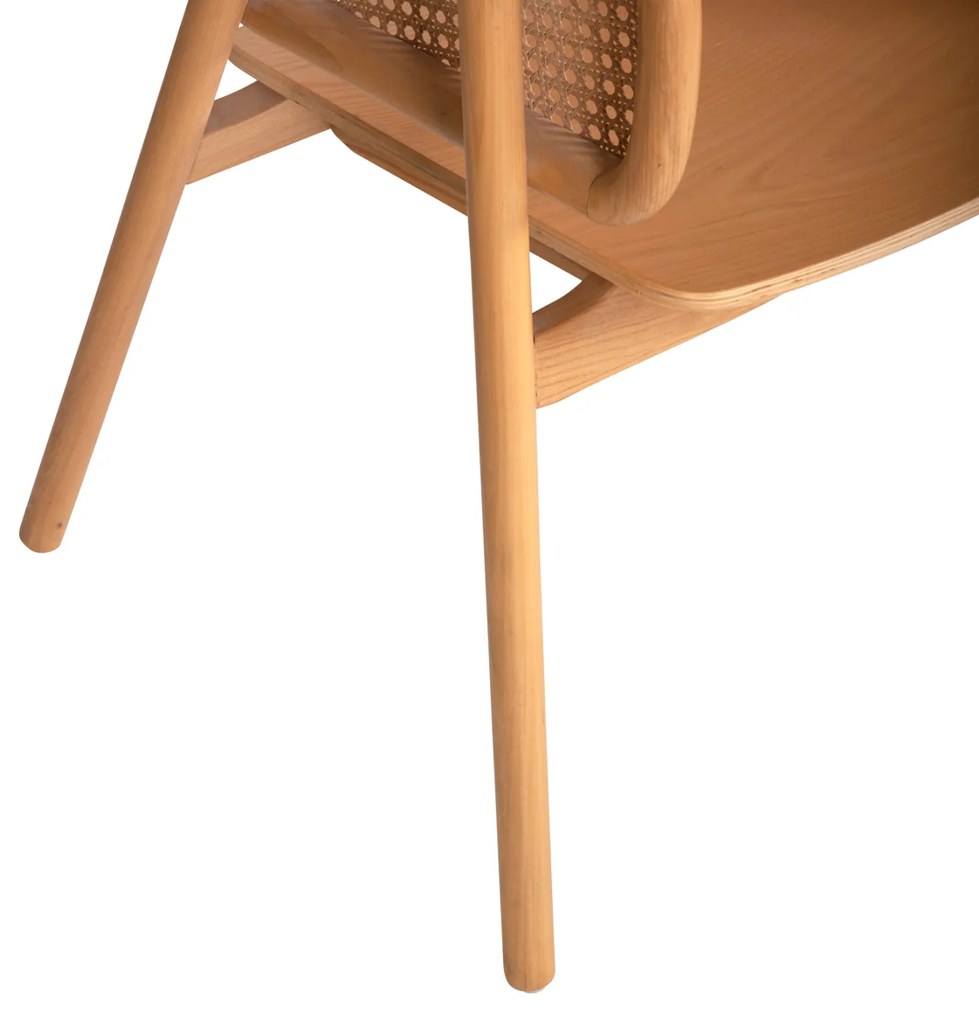 Πολυθρόνα Kenlee Φράξινος Και Φυσικο Rattan Rattan Σε Φυσικο 57,5x55x81Yεκ.