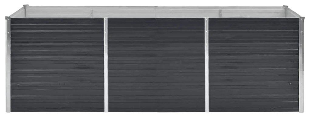 vidaXL Ζαρντινιέρα Υπερυψωμένη Ανθρακί 240x80x77 εκ. Γαλβαν. Χάλυβας